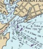 Map of Oriental, NC Channel